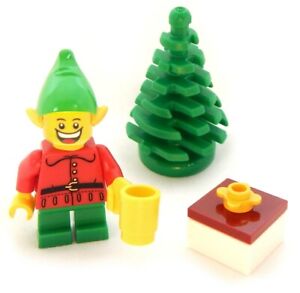 NEW LEGO CHRISTMAS ELF MINIFIG figure minifigure santa claus tree present 10245