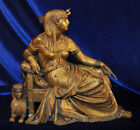 New ListingEGYPTIAN REVIVAL BRONZE CLEOPATRA BUST SPHINX ORMOLU DECO FRENCH WINGED GILT