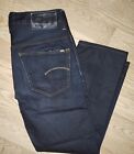 Mens G - Star Raw Button Fly Straight Leg Jeans Size 33x29