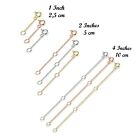 925 Sterling Silver Necklace Extender 14K Gold Plated Adjustable Chain Extender