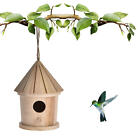 New ListingWooden Bird House Bird Nest Hanging Robin Feeding Small Wild Nesting Feeder Box
