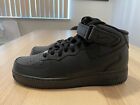 NEW Size 10 Nike Air Force 1 Mid '07 Triple Black cw2289-001 Sneakers Shoes AF1