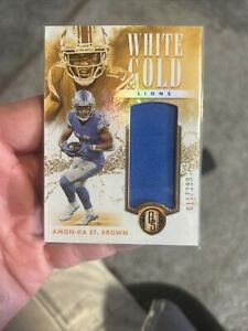 2023 Gold Standard Amon-Ra St Brown White Gold Jersey #011/299 Lions