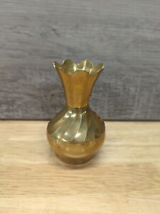 New ListingSmall Brass Bud Base with Scalloped Edge Made In India