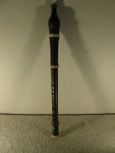 Flageolet- 3 piece, wooden with push valve, missing mouthpiece
