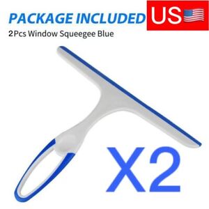 2pcs Squeegee For Shower Mirror Window Door Home Office House Cleaner Car Glass