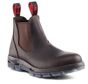 Redback UNPU Great Barrier Elastic Sided Soft Toe Brown Leather Work Boots