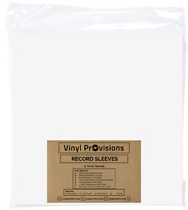 12 Inch Record Anti-Static Inner Sleeves Fits 33 1/3 RPM 100 Pack