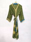 Indian Recycled Silk Saree Poncho Intimate Wear Vintage Silk Sari Kimono SR-390