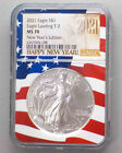 2021 SILVER EAGLE $1 EAGLE LANDING TYPE II   MS 70 NEW YEAR'S EDITION