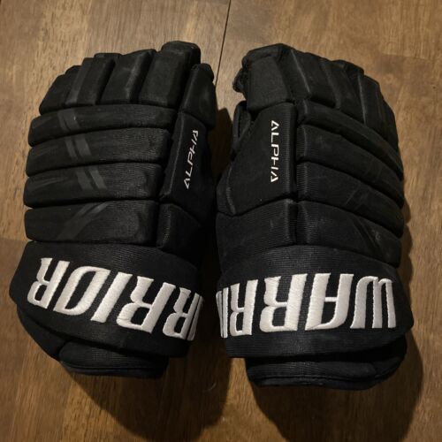 Warrior Alpha DX4 Black Senior Ice Roller Hockey Gloves Senior 15”