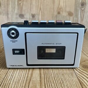 Vintage Realistic CTR-25 Compact Portable Cassette Recorder Player w/ Case
