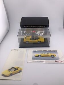 Herpa 10313 Yellow Ferrari Testarossa Spyder  Yellow 1/43 Scale
