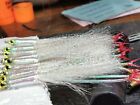 3x BASS 1/0 11CM Saltwater flies sandeel SUPER V TAIL surf candy lures fly NEW