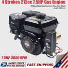 4-Stroke 7.5 HP 212CC Electric Start Go Kart Log Splitter Gas Engine Motor Power