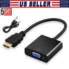 New HDMI Male to VGA Female Video Adapter Cable Converter 1080P Chipset Built-in