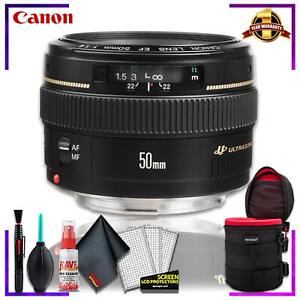 New ListingCanon EF 50 1.4 USM 58MM Lens (Intl Model) + 4.5 inch Vivitar Premium Lens Case