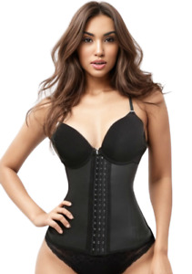Fajas Colombianas Women's Waist Cincher Latex Light Invisible Trainer with Hooks
