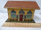 Small Tin Litho Pre-War Vintage Toy Train Station - Germany