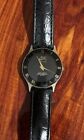 Vintage Nike Air Watch ~ Just Do It ~ 1238 ~ Black Leather Band ~ Black Dial