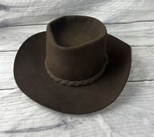 Resistol Stagecoach Self Conforming Cowboy Western Hat Brown 7 1/4 Leather Band