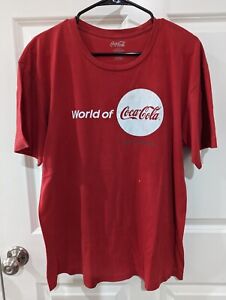 World Of Coca-Cola Atlanta T-Shirt Adult Size Medium Red