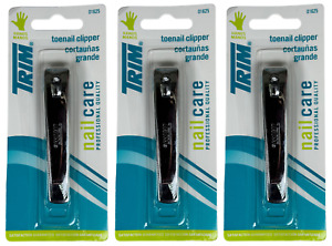 Deluxe Toenail Clippers Professional Quality Care Toe Nail Cutter New Trim 3Pack