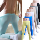 US Mens Ultra-Thin Leggings Sexy Slim Fitness Long Pants Gym Yoga Sports Running