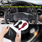 DIY Car Steering Wheel Cover Needle Thread Anti-slip Black For Volvo VNL VN VNM (For: Volvo 240)