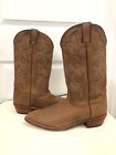 Nocona Brown Leather Cowboy Western Boots Mens Size 11.5 D Calf Length