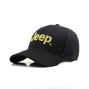 Jeep Car Logo Embroidered Hat Flexfit Baseball Cap Printed Badge-Black