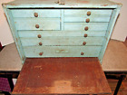 Antique C Christiansen Wood Machinist Tool Box /Chest, Chicago, 8 Drawers,