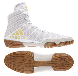 Adidas Jake Varner Wrestling Shoes - White/Vegas Gold/Gum