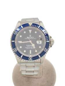 ROLEX Submariner Date AT SS 40mm Automatic Watch 16610 #2n011