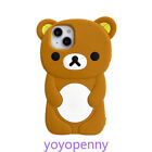 Cartoon Bear Cute Silicone Soft Phone Case Cover for iPhone 11 12 13 15 Pro Max