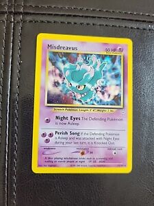 Partial HOLOSWIRL Pokémon TCG Misdreavus Neo Revelation 11/64 Holo Rare NM