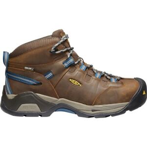 Mens Keen Detroit XT Mid Waterproof Steel Toe Boot Brown Orion Blue 1020086