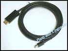 6FT Black Mini Display Port DP Thunderbolt to HDMI Cable Adapter Audio Video Mac