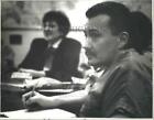 1993 Press Photo Ozaukee County Jail inmates attend GED Class, Wisconsin