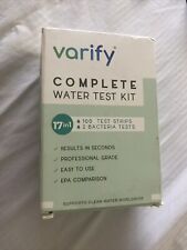 Varify Complete Water Bacteria Test 17 in 1 Kit 100 Strips Exp 08/14/2025