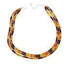 HSN Jay King Sterling Silver 3-Strand Amber 18