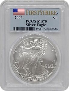 2006 American Silver Eagle one Dollar coin PCGS MS70 First Strike Label SKU 2