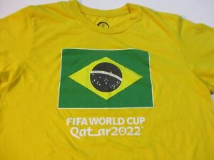 FIFA QATAR 2022 WORLD CUP BRASIL BRAZIL NATIONAL FOOTBALL TEAM SOCCER T-SHIRT MD