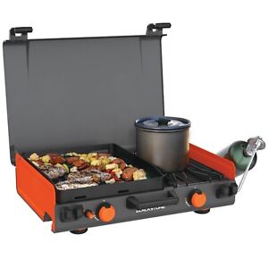 NEW Adventure Ready 14” Propane Camping Griddle with Side Burner