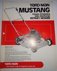 Yard Man Mustang 12282 Self Propelled Rotary Mower Brochure Spec Sheet Original!