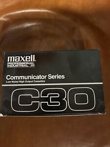 10-Maxell C30 Professional Communicator Series Blank Cassette Tapes.  NEW SEALED