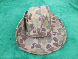 Vintage Military Army Bush Boonie Field Frogskin Camo Hat Prob Vietnam War Era