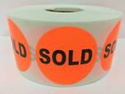 Orange Sold Stickers | Sale Discount Pricing Supermarket | 1.5