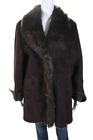 Mackintosh Women's Faux Fur Trimmed Coat Brown Size L LL19LL