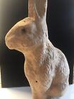 Antique Paper Pulp Easter Rabbit Candy Container 8” READ